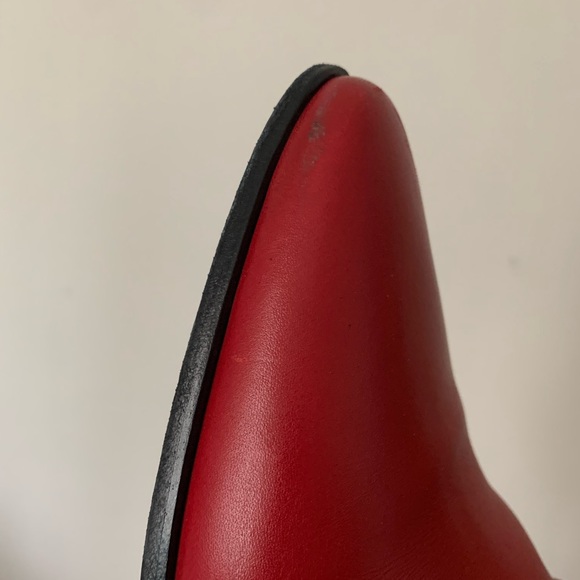 Saint Laurent Red Monk Strap Ankle Boots 38 - Picture 10 of 16